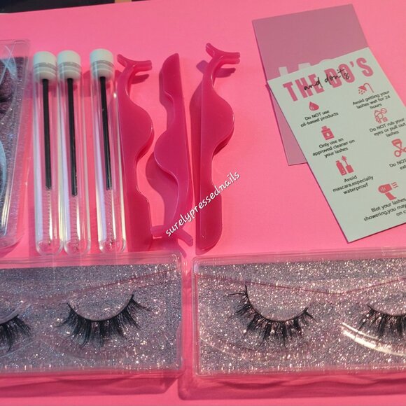 Surely Pressed Lash Strips - Black 3 Pair Set - Picture 2 of 2